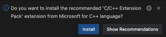 Install recommended extension.